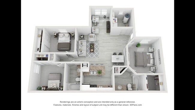 A photo of our 3x2 floor plan, The Madison. - Ashton Chase