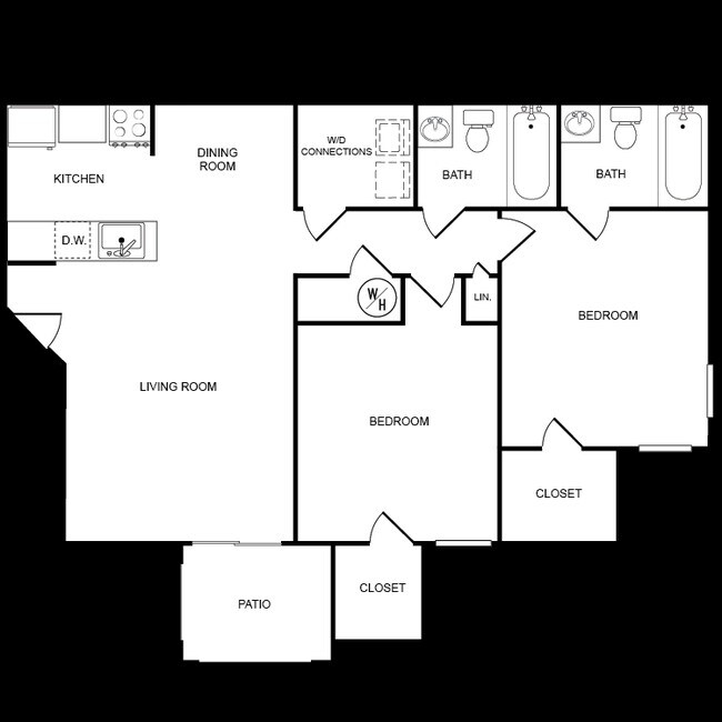 2BR/2BA - Crestmore Village