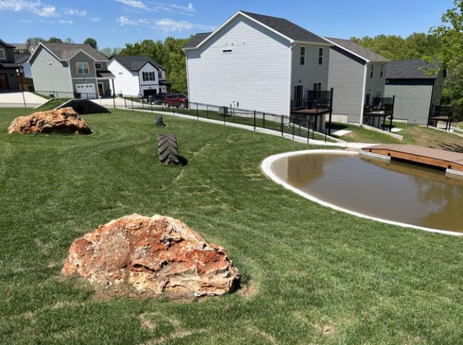 Community dog park with splash pond and dog obstacle course - 110 Sierra Cir