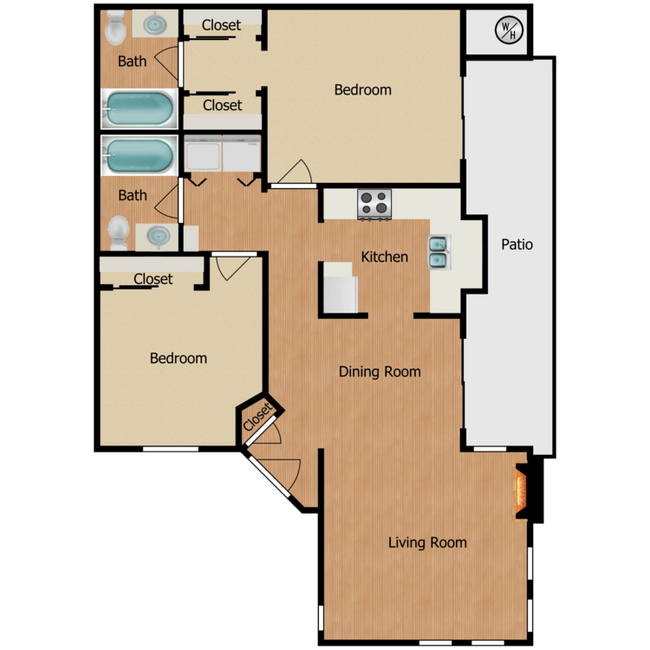 Floorplan - Creekside Laguna Apartments