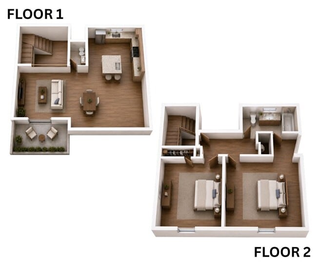 2BR Townhouse - Uptown Palms Apartments