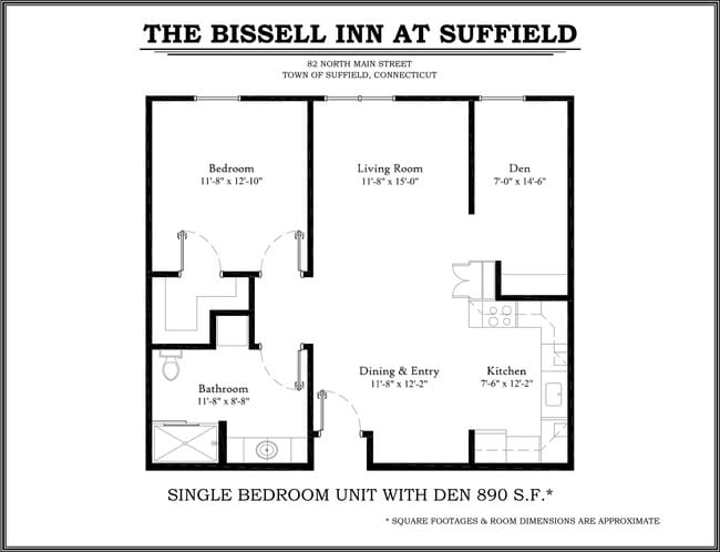 One bedroom with a den - Suffield Commons