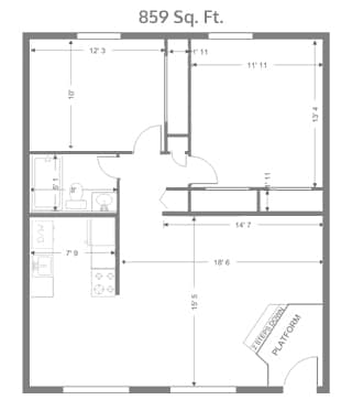 2BD/1BA - Jillian Court Apartments