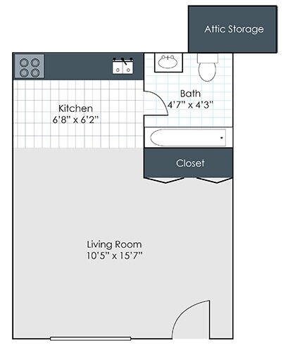 Studio - Ridgewood Apartments