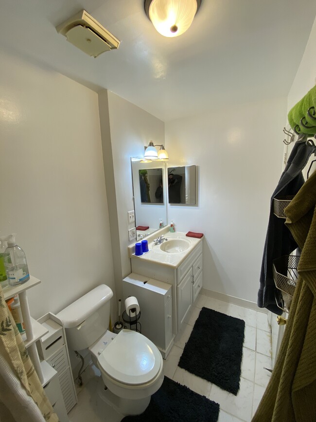 Bathroom is very well lit. - 8371 Stationhouse Ct