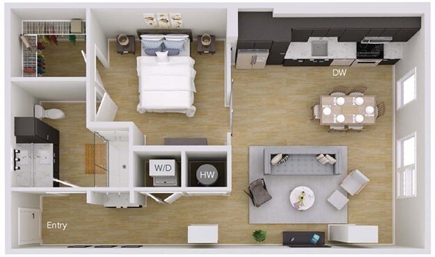 Floorplan - Foster on the Park Apartments