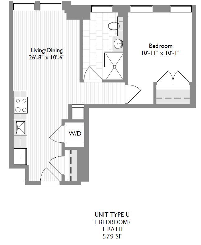 1-Bedroom 1-Bathroom | 579 sqft - ICON