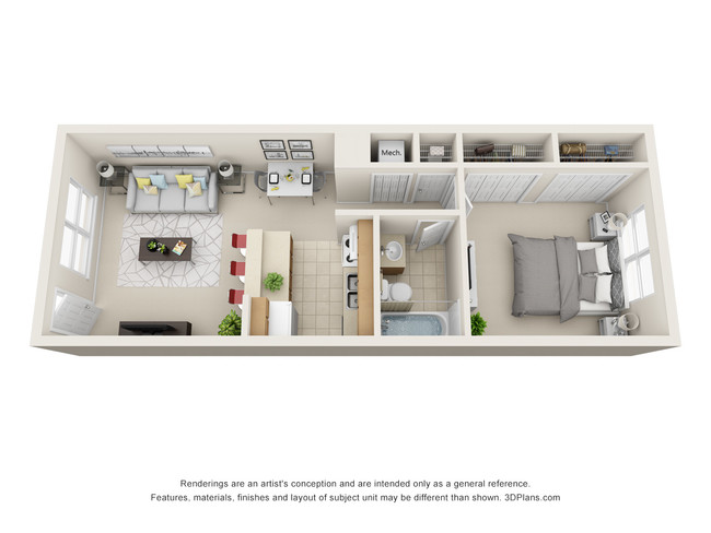 Floorplan - The Fountains Apartments - Phase I &  II