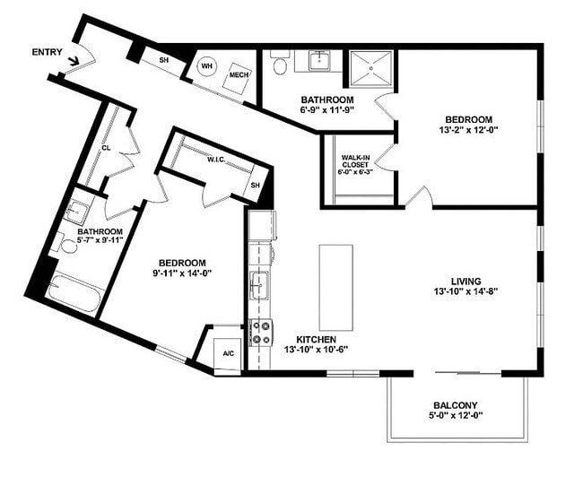 B3 Floorplan with Dimensions - Maple and Main