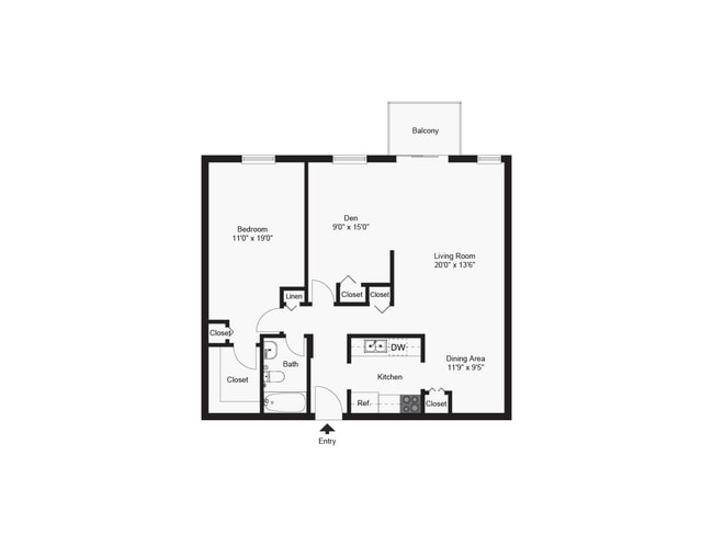 One Bedroom Den - The Lafayette at Valley Forge