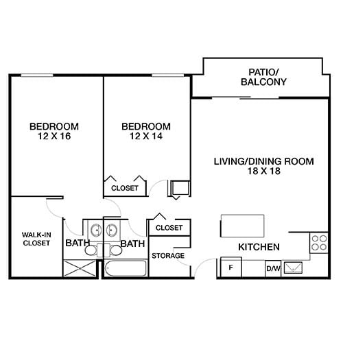 Floorplan - Yorktown Apartments