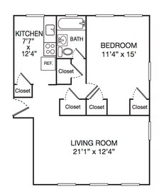 1BR/1BA - The Meridian