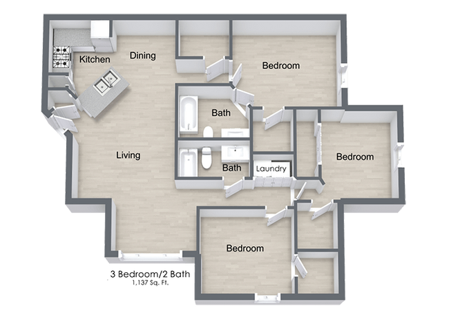 Floorplan - Lake Weston Point Apartments