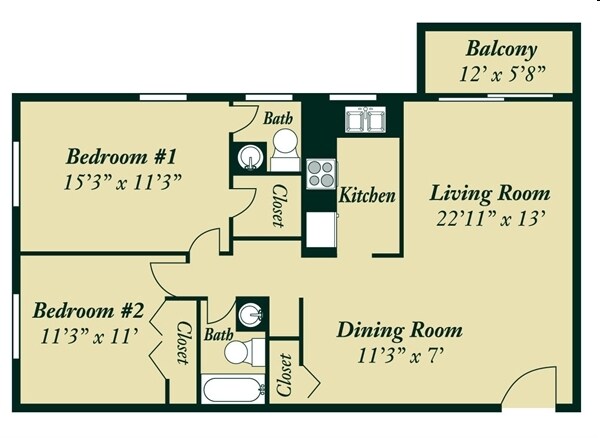 2 Bed 1.5 Bath - Mallow at The Hills