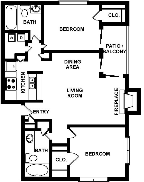 2BR/2BA - Shadow Bend Apartments