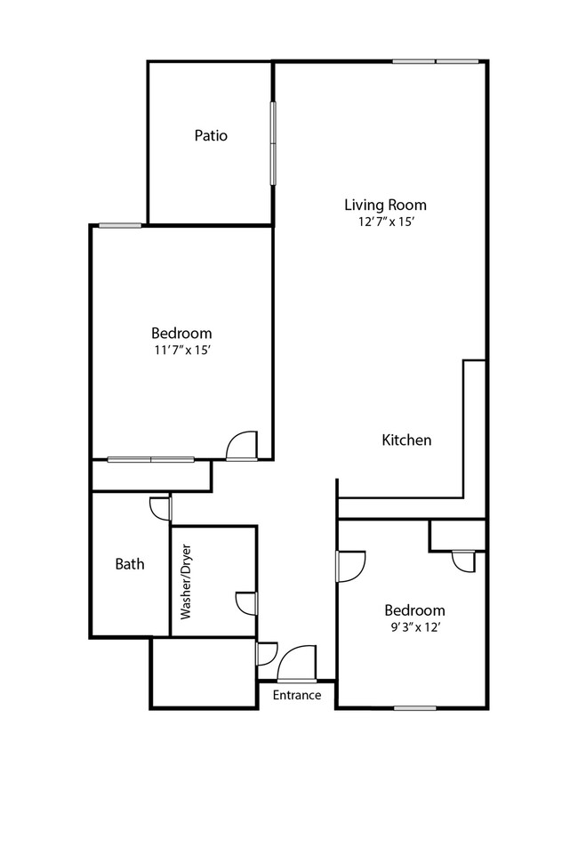 2 Bedroom layout at 405 @ Main - 405 at Main