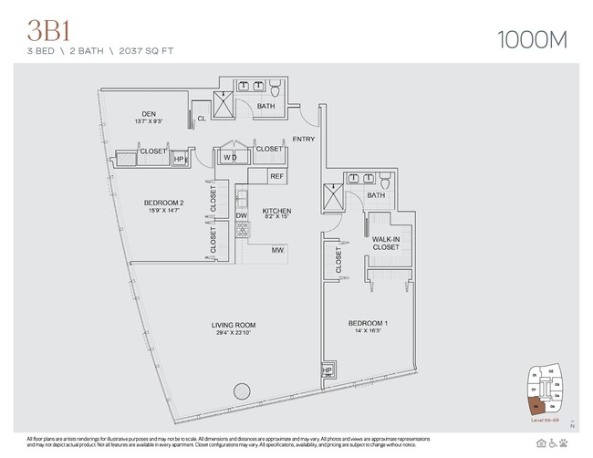 Floorplan - 1000M