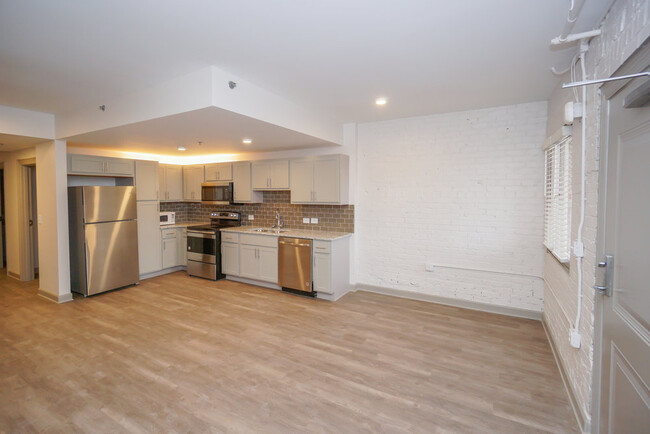 Kitchen view from Living Room - Residences at the Albemarle Hotel