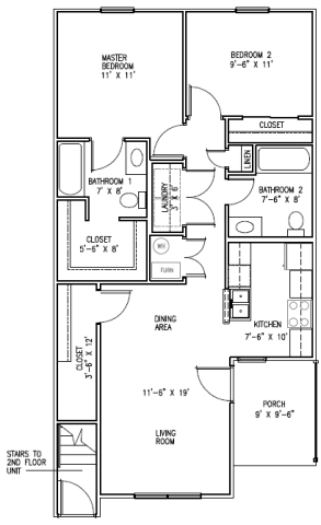 2BR/2BA - Canterbury House Apartments - Dixon