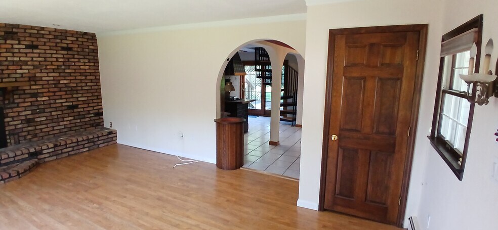 Kitchen and Stairs from Living Room - 57 Brook St