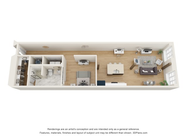 Lumen Floor Plan (1x1) - Theatre Lofts