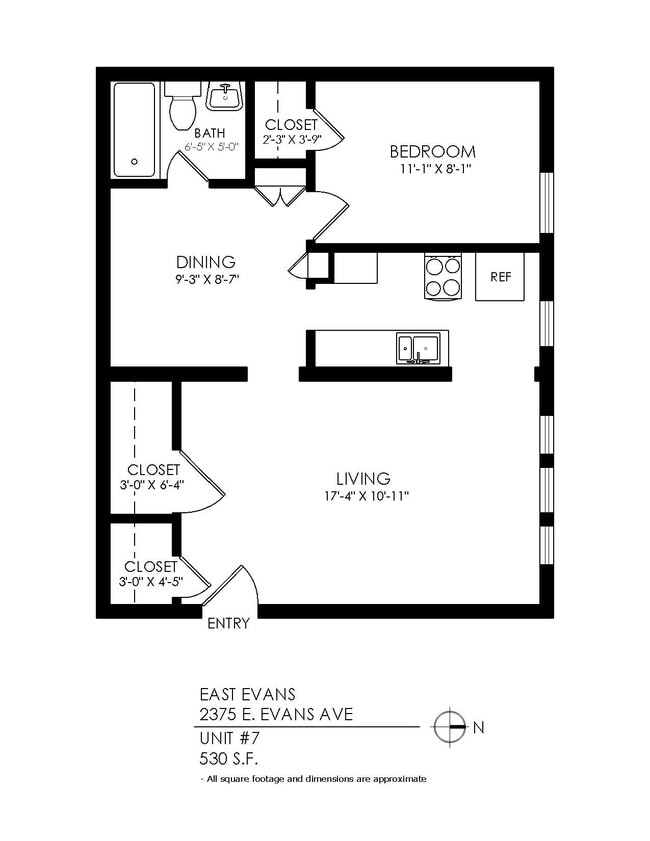 Floorplan - East Evans Apartments