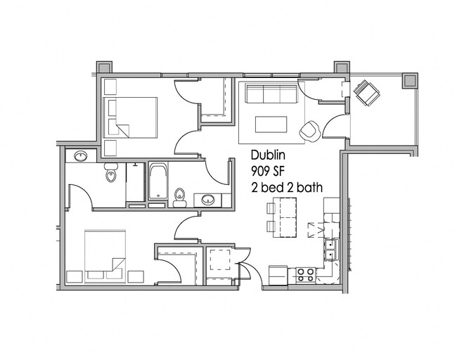 Floorplan - Uptown Apartments