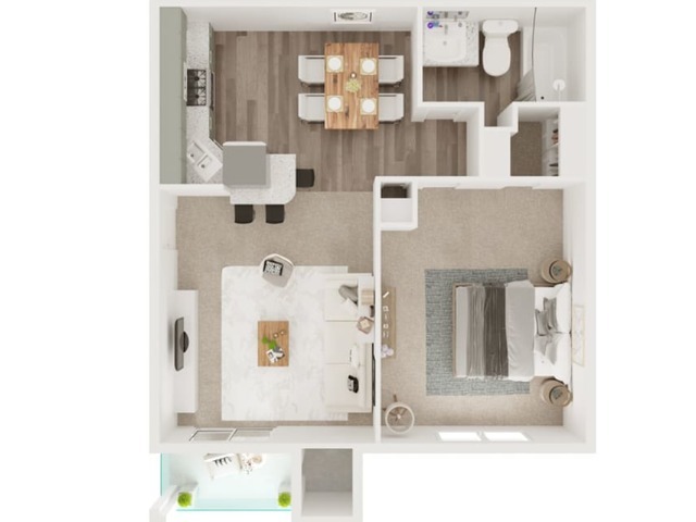 One Bed One Bath 577 Square Feet - 5Fifty Apartments