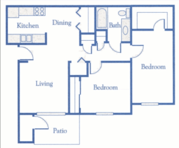 2BR/1BA - Canterbury House Apartments - Tipton