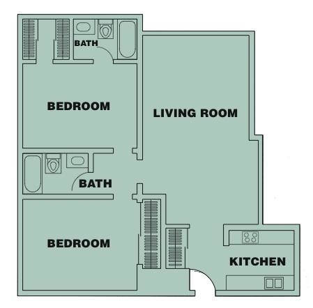 2BR/2BA - Valley Apartments