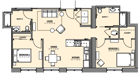 Floorplan - Hawthorne Apartments