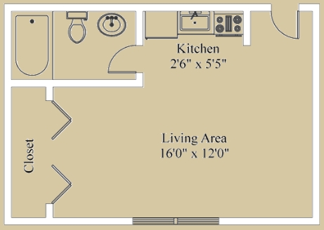 Efficiency SM - Wilshire Hills Apartments