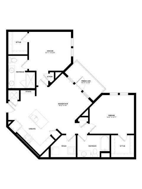 B2-1 Floor Plan - Tributary Rise