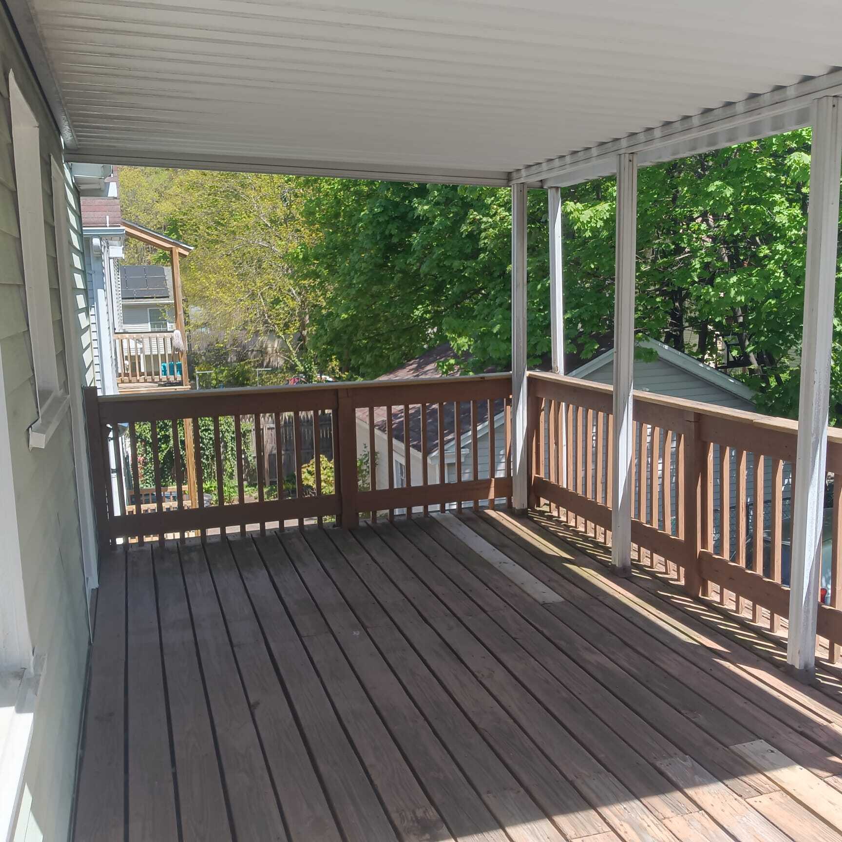 2nd floor rear porch - 261 View St