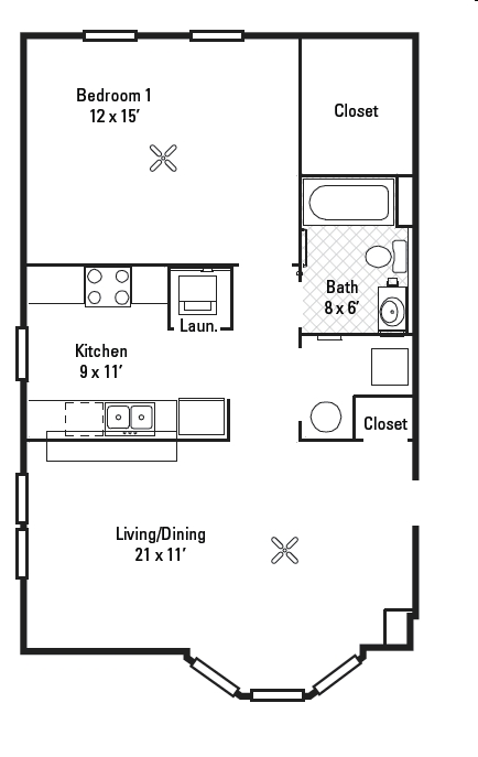 1BR/1BA - Liberty Green