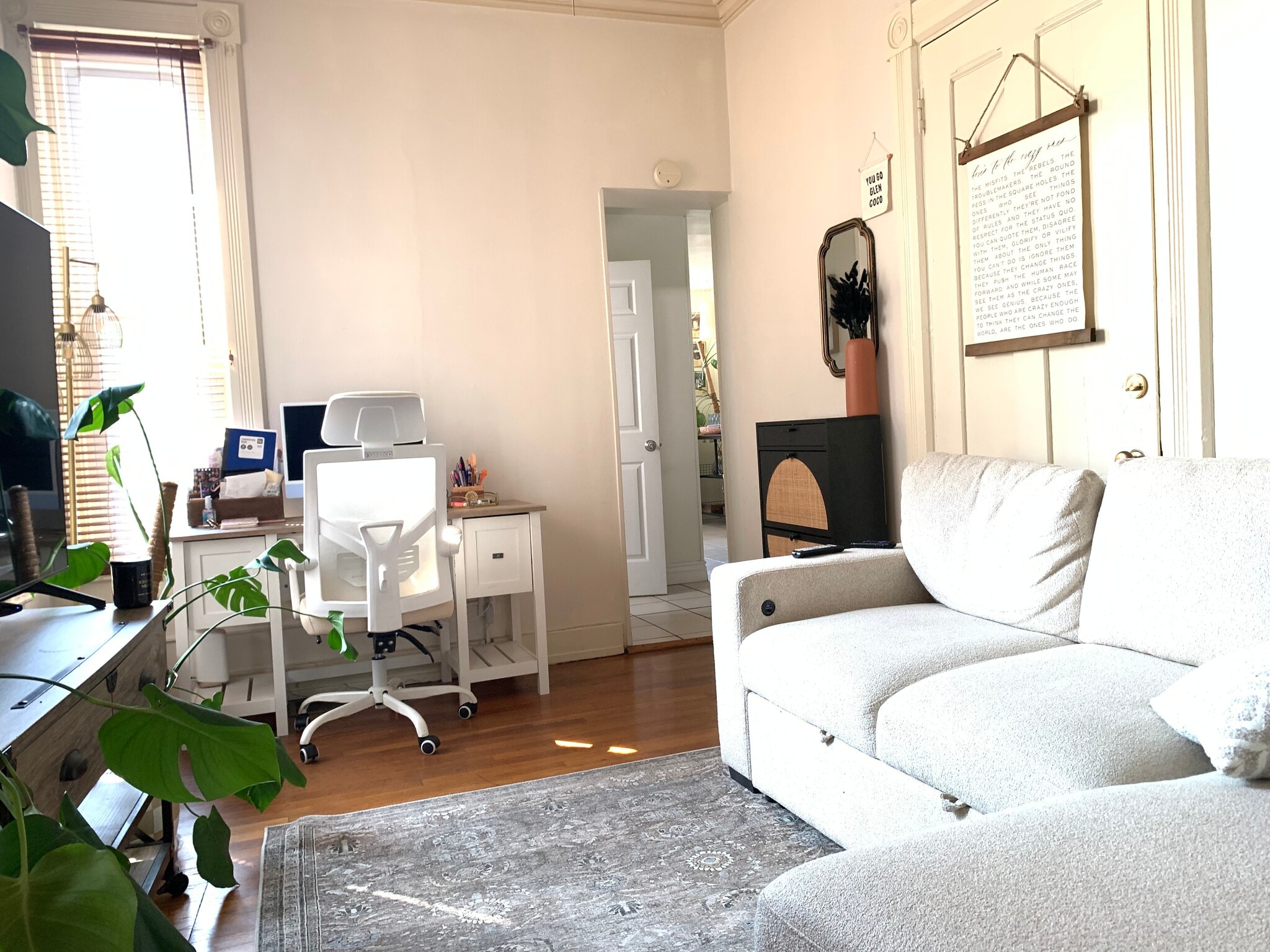 Living area with the passage to the back kitchen and bath. - 22 Lyon St