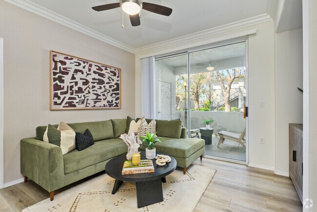 2BR, 2BA - 1028SF - Living Room - Camino Real Apartments