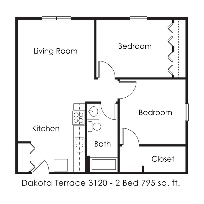 Floorplan - Dakota Terrace Apartments