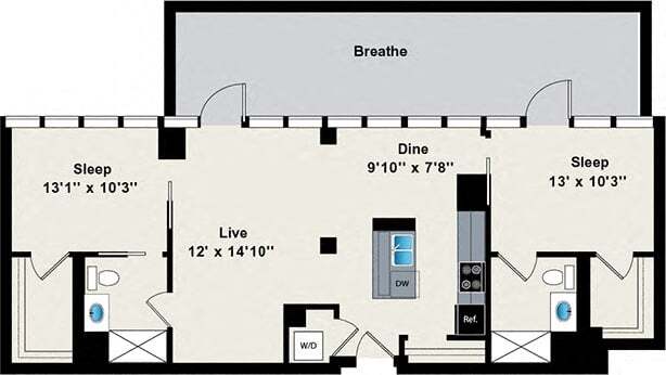 Floorplan - Reside on Green Street