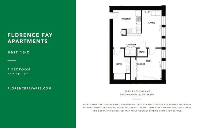 Floorplan - Florence Fay School Senior Apartments