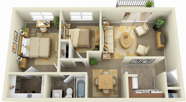 Floorplan - Saratoga Garden Apartments