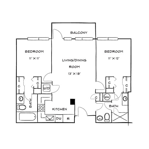 Floorplan - The Residences at Capital Crescent Trail