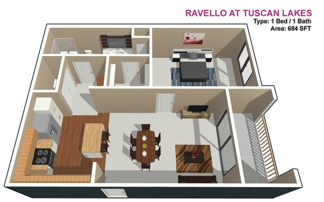 1 BED / 1 BATH - Ravello at Tuscan Lakes