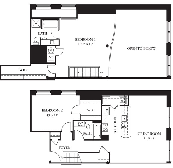AC-AK_2Bed_2Bath_1435 Sq Ft - American Cigar