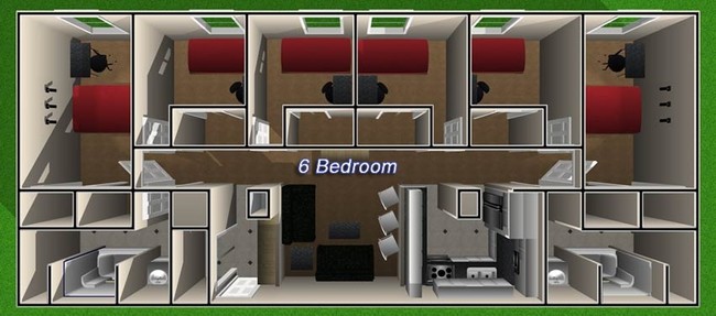 6BR/2BA - Harrison Apartments