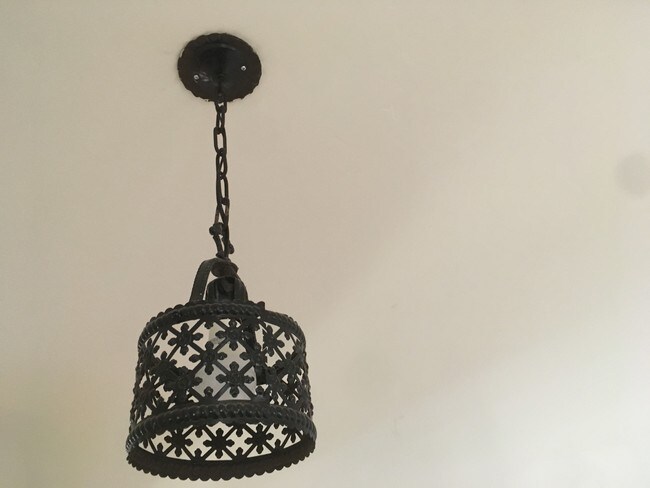 Period light fixture - hall, domicile wing - 1265 Carmona Ave
