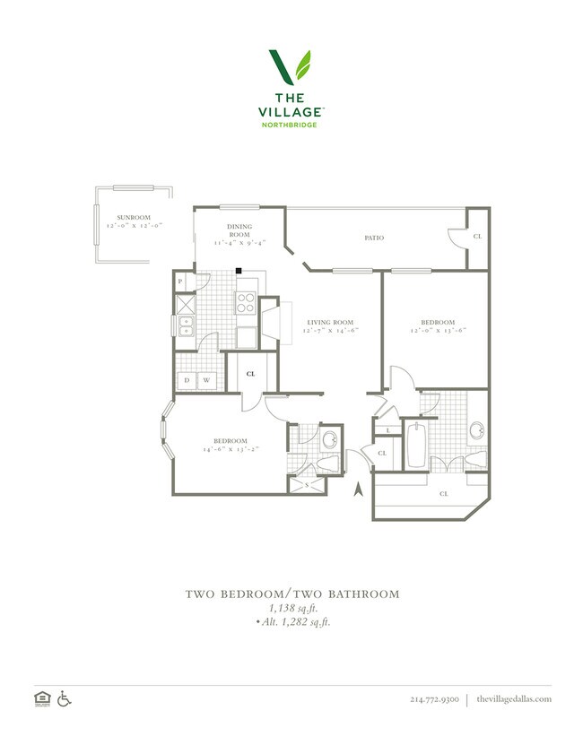One Bedroom/One Bath - 1138sf - The Village Northbridge