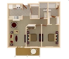 2BR/2BA - Amber Fields Apartments