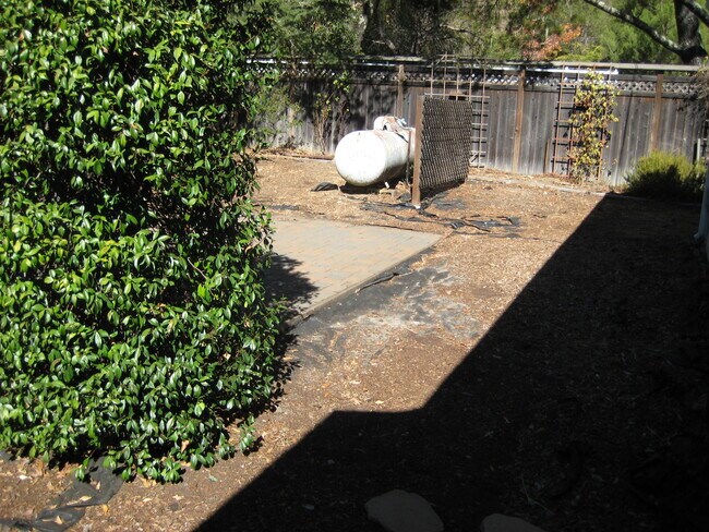 Backyard. PG & E does not provide gas in the San Geronimo. Everyone uses propane. - 567 San Geronimo Valley Dr