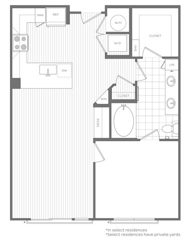 2D 1 Bed /1 Bath - E Floorplan - Hanover Hyannis